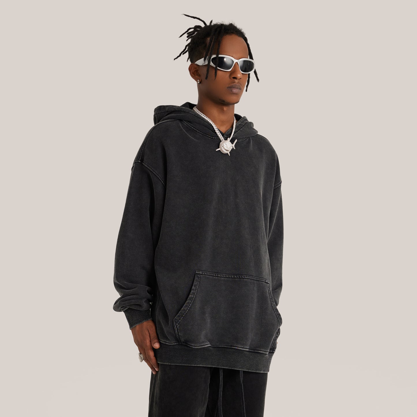 Oversized Heavyweight 'World' Graphic Hoodie