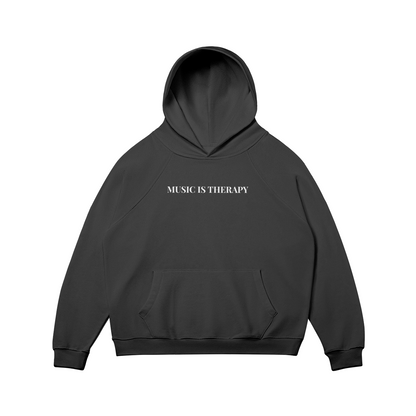 Oversized Fleece-Lined 'Therapy' Hoodie