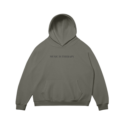 Oversized Fleece-Lined 'Therapy' Hoodie