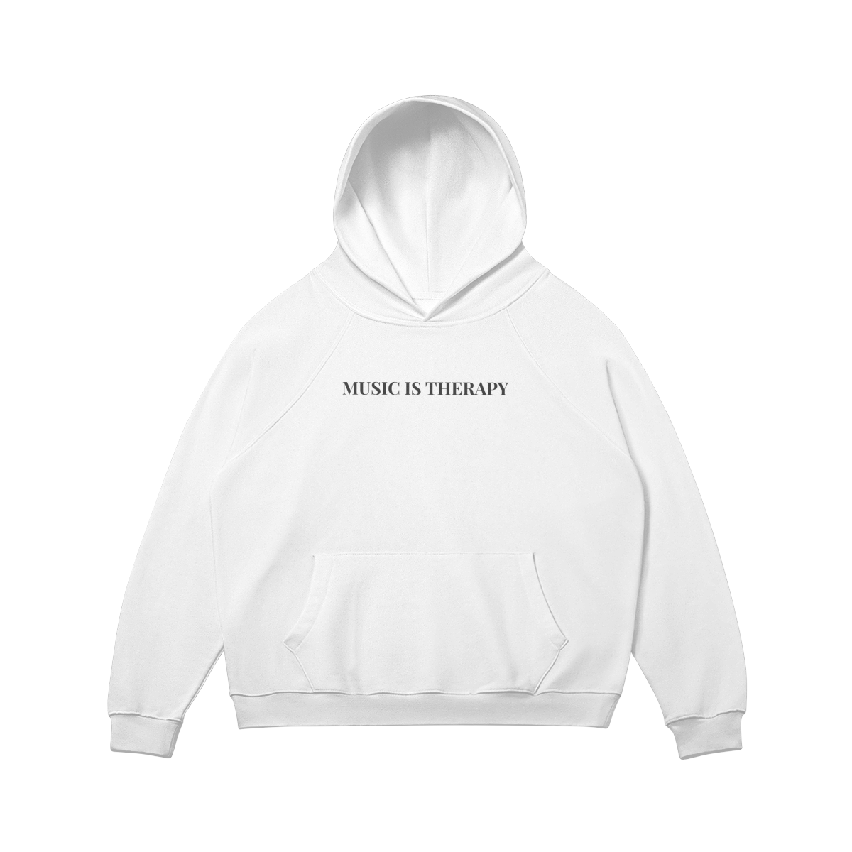 Oversized Fleece-Lined 'Therapy' Hoodie