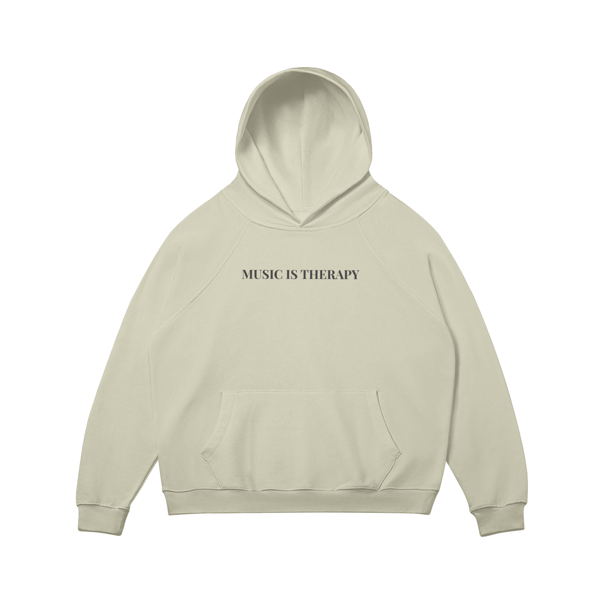 Oversized Fleece-Lined 'Therapy' Hoodie