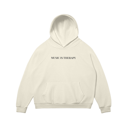 Oversized Fleece-Lined 'Therapy' Hoodie