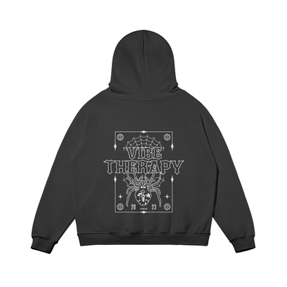 Oversized Fleece 'Spider' Graphic Hoodie