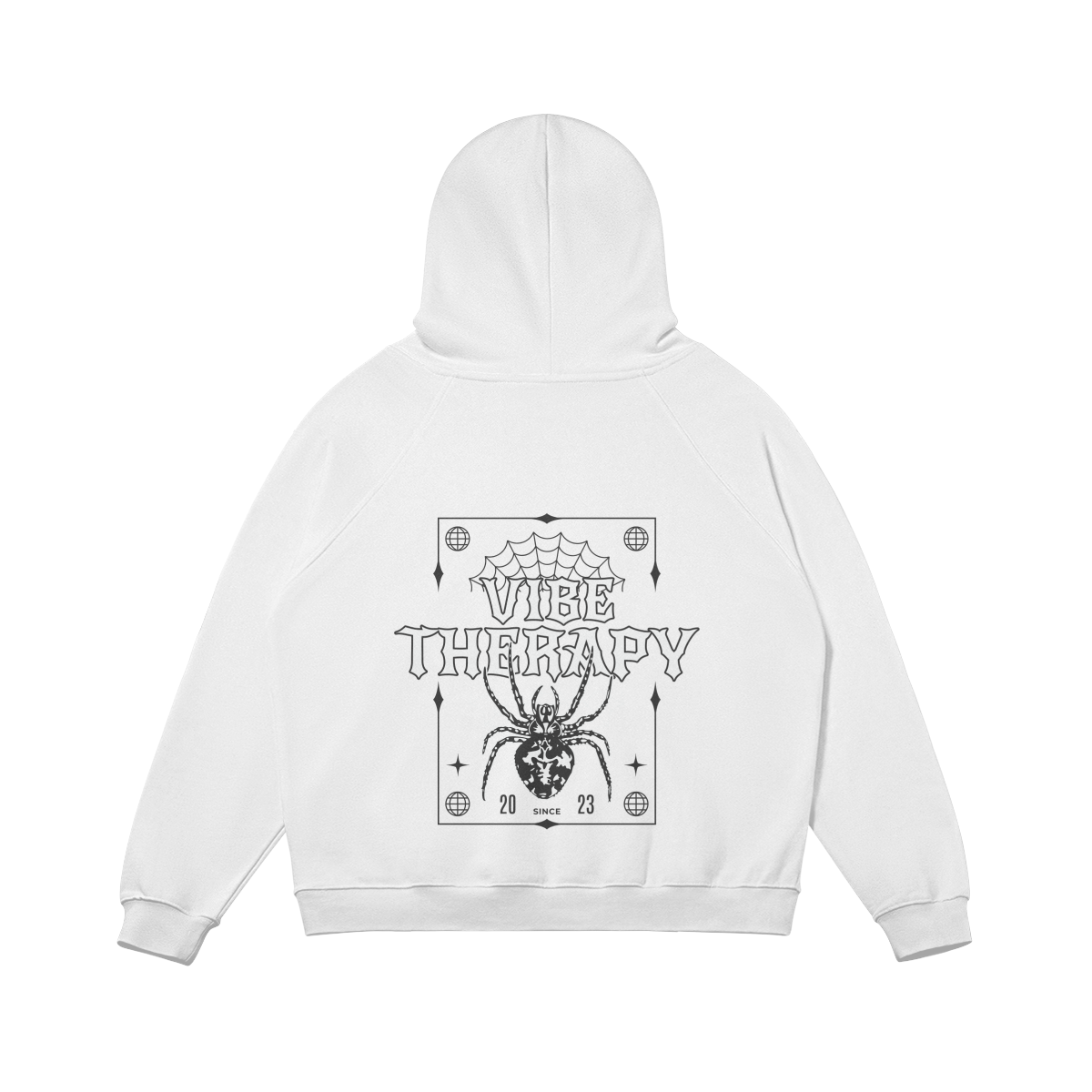 Oversized Fleece 'Spider' Graphic Hoodie