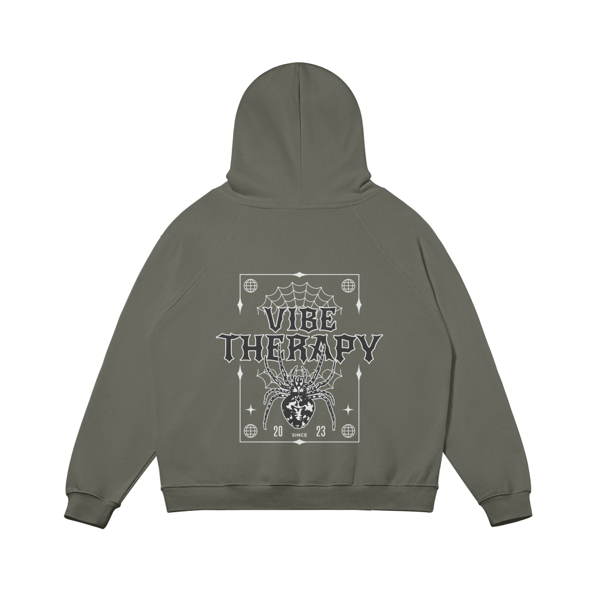 Oversized Fleece 'Spider' Graphic Hoodie