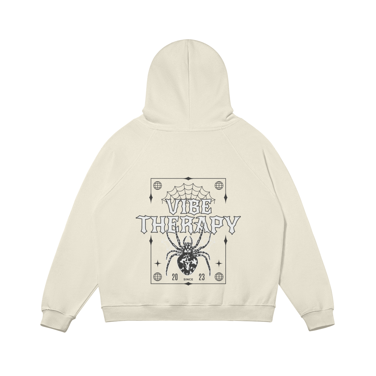 Oversized Fleece 'Spider' Graphic Hoodie