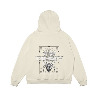 Oversized Fleece 'Spider' Graphic Hoodie