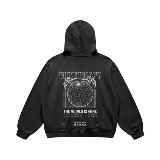 Oversized Heavyweight 'World' Graphic Hoodie