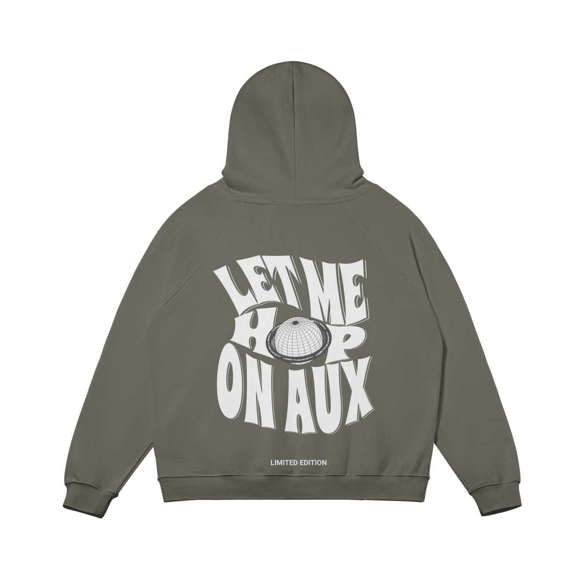 Limited Edition "Let Me Hop On Aux" Charcoal Grey Oversized Hoodie